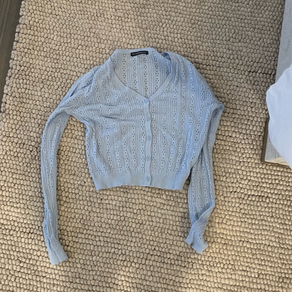 brandy baby blue cardigan